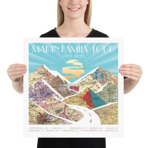 Art Deco Landscape - Personal Map Art